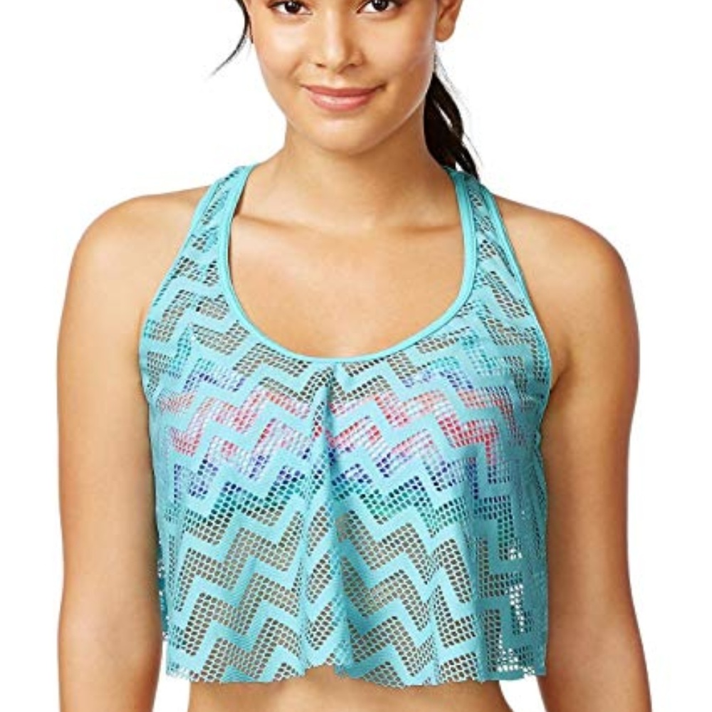 Hula Honey Crochet Crop Top w/ Racerback Bralette